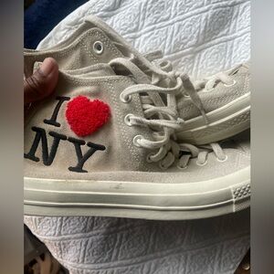 Converse Chuck Taylor All Star 70 I LOVE NY 161186C New York NYC Egret Black Red
